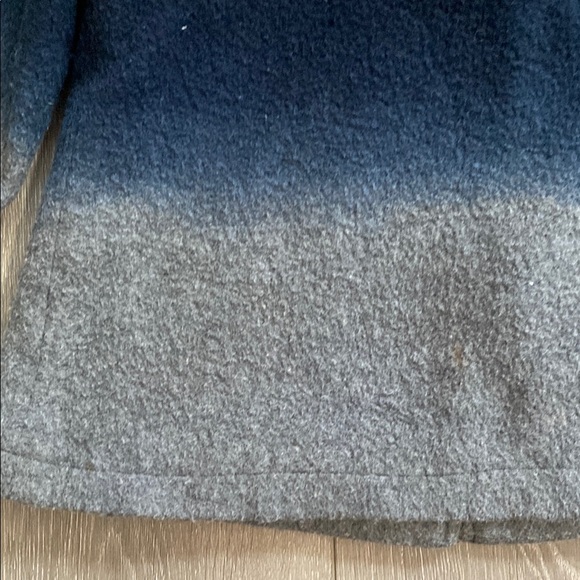 Splendid Ombre Pea Coat Girls Sz 18 24 2T Toddler Wool Linen Jacket Hooded Gray - Picture 5 of 5